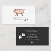 Vintage Sketch-Metzgerkarte Visitenkarte (Vorne/Hinten)