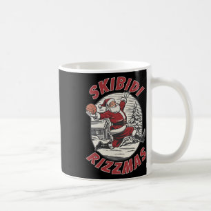 Vintage Sketll Skibidi Rizz Weihnachten Santa Dunk Kaffeetasse