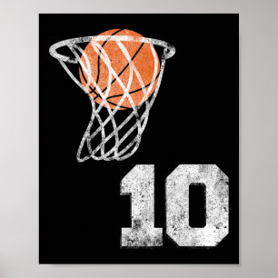 Vintage Sketll Trikot Nummer 10 Spieler Nummer  Poster