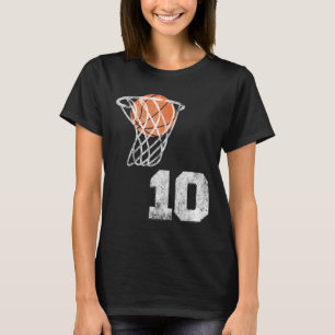 Vintage Sketll Trikot Nummer 10 Spieler Nummer  T-Shirt