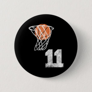 Vintage Sketll Trikot Nummer 11 Spieler Nummer  Button
