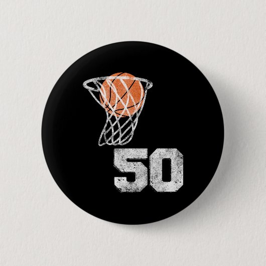 Vintage Sketll Trikot Nummer 50 Spieler Nummer Button (Vorderseite)