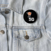 Vintage Sketll Trikot Nummer 50 Spieler Nummer Button (Beispiel)