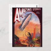 Vintage Ski-Fi-Buchcover-Alien-Planeten Postkarte (Vorne/Hinten)