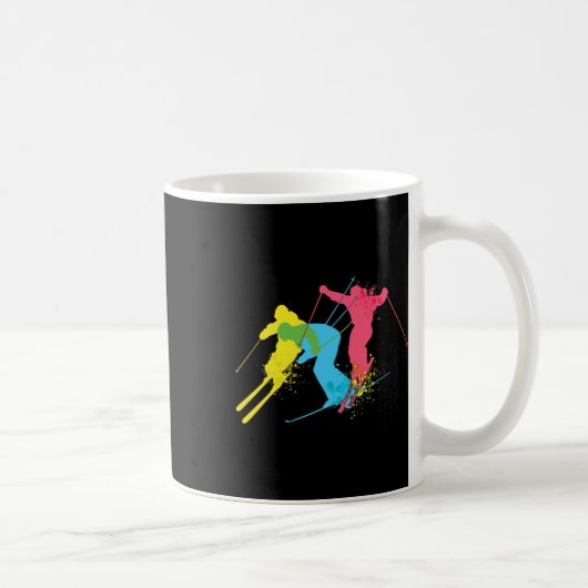 Vintage-Ski-Geschenke für Männer Kaffeetasse (Rechts)