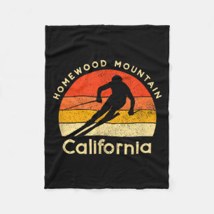 Vintage-Ski Homewood Mountain California Fleecedecke