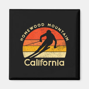 Vintage-Ski Homewood Mountain Kalifornien Magnet
