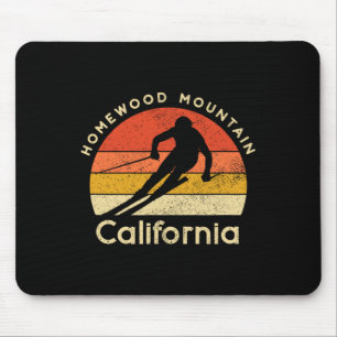 Vintage-Ski Homewood Mountain Kalifornien Mousepad