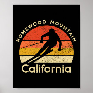 Vintage-Ski Homewood Mountain Kalifornien Poster