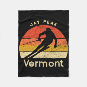 Vintage Ski Jay Peak Vermont Gebirge Fleecedecke