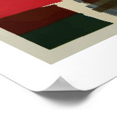 Vintage Ski Jungfrau Schweiz Tourismus Plakat Kuns (Ecke)