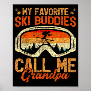 Vintage-Ski-Kumpels nennen Opa Ski-Vaters Poster