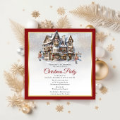 Vintage Ski Lodge und Nutcrackers Weihnachtsfest P Einladung