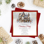 Vintage Ski Lodge und Nutcrackers Weihnachtsfest P Einladung