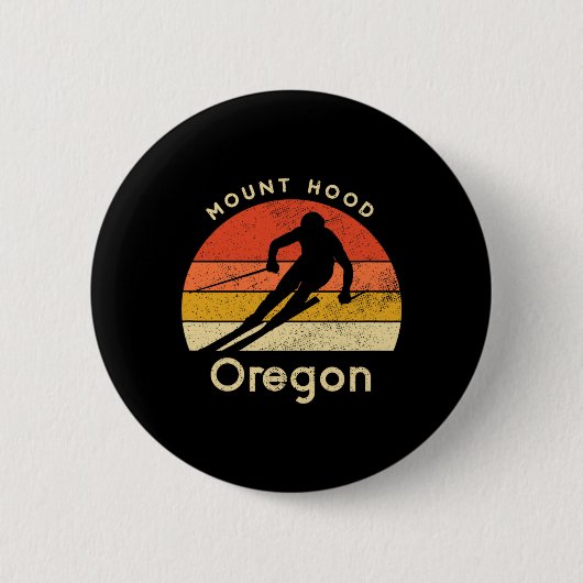 Vintage-Ski Mount Hood Oregon Berg Button (Vorderseite)