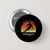 Vintage-Ski Mount Hood Oregon Berg Button (Vorne & Hinten)