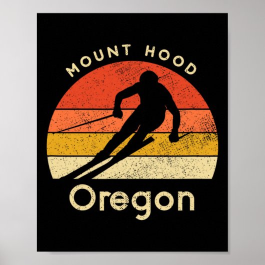 Vintage Ski Mount Hood Oregon Berg Poster (Vorne)