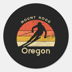 Vintage-Ski Mount Hood Oregon Berg Runder Aufkleber