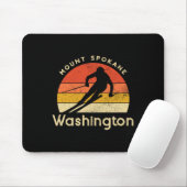 Vintage-Ski Mount Spokane Washington Berg Mousepad (Mit Mouse)