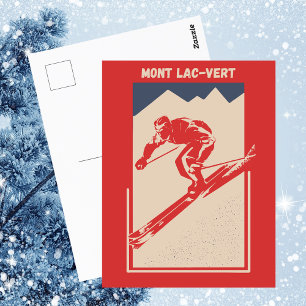 Vintage-Ski Quebec Resort Mont Lac-Vert Postkarte