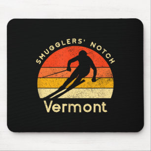 Vintage-Ski-Schmuggler-Kerbe Vermont-Berg Mousepad