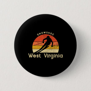 Vintage-Ski-Schneeschuh West-Virginia-Berg Button