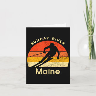 Vintage-Ski Sonntag Fluss Maine Berg Karte