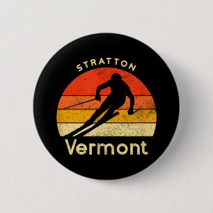 Vintage-Ski Stratton Vermont Berg Button