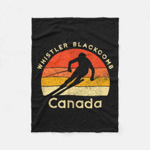 Vintage-Ski Whistler Blackcomb Kanada Berg Fleecedecke