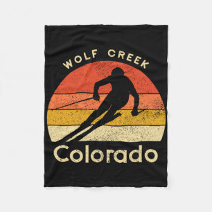 Vintage-Ski Wolf Creek Colorado-Berg Fleecedecke