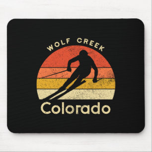 Vintage-Ski Wolf Creek Colorado-Berg Mousepad