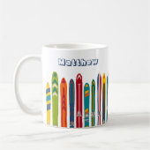 Vintage-Skier Personalisiert Zweiseitig Kaffeetasse (Links)
