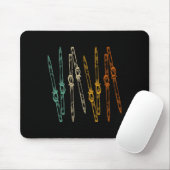 Vintage Skifahren Retro Ski Mousepad (Mit Mouse)