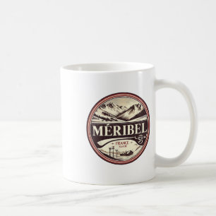 Vintage Skifahrt Méribel Kaffeetasse