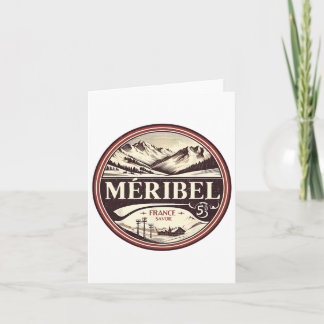 Vintage Skifahrt Méribel Karte