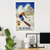 Vintage Skiflugreise Poster (Heimbüro)