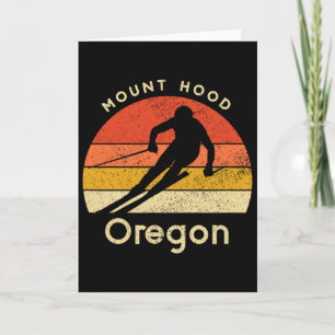 Vintage Skigebiet Mount Hood Oregon Berg Karte