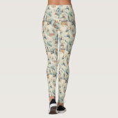 Vintage Skihütten in weichen Pastelln Leggings (Rückseite)