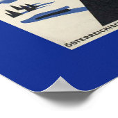 Vintage Skiing in Austria Poster (Ecke)