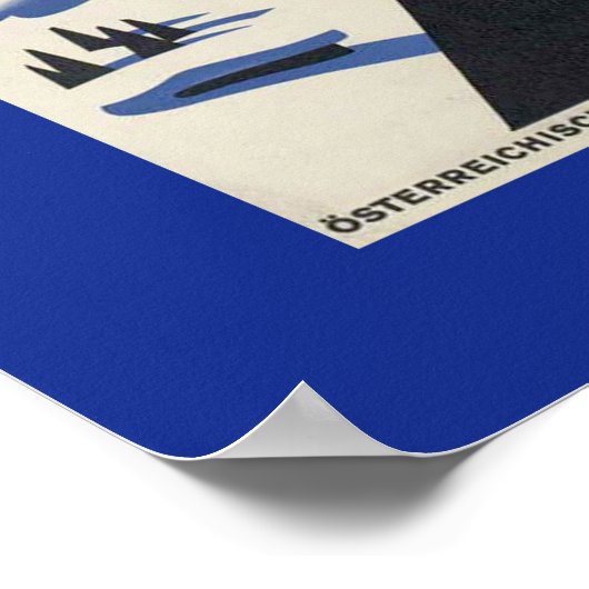 Vintage Skiing in Austria Poster (Ecke)