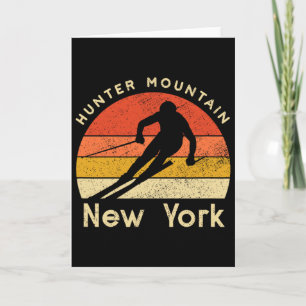 Vintage Skijäger Berg New York Gebirge Karte