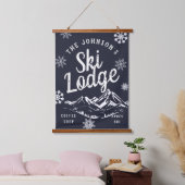 Vintage Skilounge Wandteppich Mit Holzrahmen (Schlafzimmer)