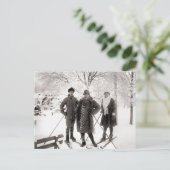 Vintage Skimode, 1910 Postkarte (Stehend Vorderseite)