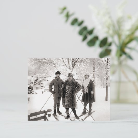 Vintage Skimode, 1910 Postkarte (Stehend Vorderseite)