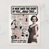 Vintage Skinny Dame Ad-Karte Postkarte (Vorderseite)