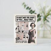 Vintage Skinny Dame Ad-Karte Postkarte (Stehend Vorderseite)