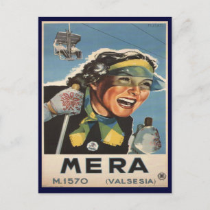 Vintage-Skiplakat, Mera Postkarte