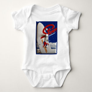 Vintage-Skiplakat, Stowe, Vermont Baby Strampler