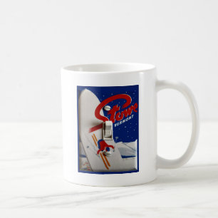 Vintage-Skiplakat, Stowe, Vermont Kaffeetasse