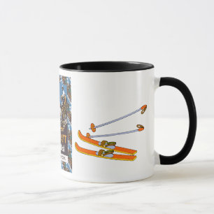 Vintage-Skiplakat, Zermatt, Seiler's Hotel Tasse